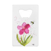 Aquarelle fleur rose bourdon (Dos)