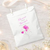 aquarelle fleur rose gris rose sacs de mariage (Coupé)