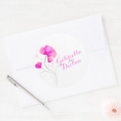 Aquarelle fleur rose mariage marié autocollant (Enveloppe)