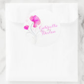 Aquarelle fleur rose mariage marié autocollant (Sac)