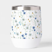 Aquarelle Fleur sauvage bleu (Arrière)