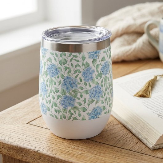 Aquarelle Fleur Sauvage Bleu Vert