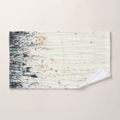 Aquarelle Fleur sauvage délicate Bleu pâle Jaune (Serviette à main)