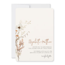 Aquarelle fleur sauvage Faire-part de mariage mini