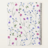 Aquarelle Fleur sauvage Floral Motif Planificateur (Dos)