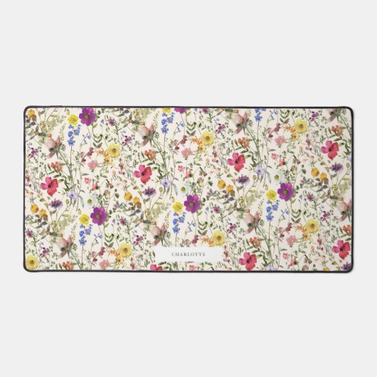 Aquarelle Fleur sauvage Florals Mat de bureau (Recto)