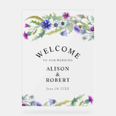 Aquarelle fleur sauvage gelé mariage accueil (Recto)