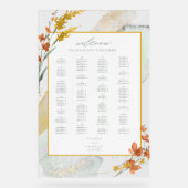 Aquarelle fleur sauvage Mariage Welcome Gold ID954 (Recto)