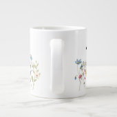Aquarelle fleur sauvage Mug de café personnalisé (Dos)