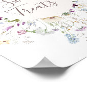 Aquarelle fleur sauvage Poster des friandises (Coin)