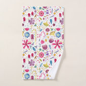 Aquarelle Fleur Sauvage Unique (Serviette à main)