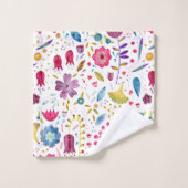 Aquarelle Fleur Sauvage Unique (Gant de toilette)