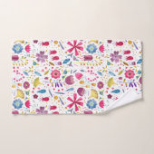 Aquarelle Fleur Sauvage Unique (Serviette à main)