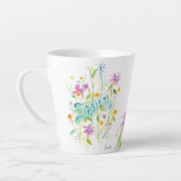 Aquarelle Fleur Thé de café Chine Mug Cup