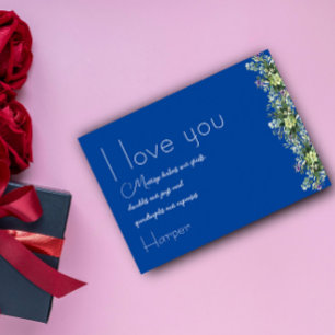 Aquarelle fleurie botanique amour drôle carte post