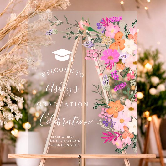 Aquarelle fleurie chic lavande bienvenue