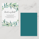Aquarelle fleurie d'Eucalyptus | Carte Wishing Wel (Devant / Derrière)