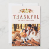 aquarelle fleurie grâces salutation carte photo (Devant)