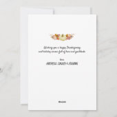 aquarelle fleurie grâces salutation carte photo (Dos)