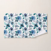Aquarelle fleurie indigo bleu sans couture motif (Serviette à main)