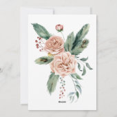 aquarelle fleurie merveille Noël carte photo (Dos)