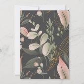 aquarelle fleurie merveille Noël carte photo (Dos)