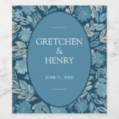 Aquarelle fleurie Peinture Mariage Vin Étiquette (Étiquettes simples)