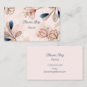 Aquarelle Fleuriste Carte de visite (Devant / Derrière)