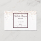 Aquarelle Fleuriste Carte de visite (Dos)