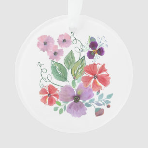 Aquarelle, fleurs.