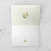 Aquarelle fleurs blanches Elégante carte de Nouvel (Intérieur)