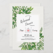 Aquarelle Fleurs blanches Invitation (Devant / Derrière)