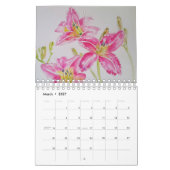 Aquarelle Fleurs Calendrier Peinture à la main (Mar 2027)
