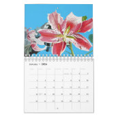 Aquarelle Fleurs Calendrier Peinture à la main (Jan 2026)