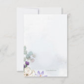 Aquarelle Fleurs Carte de remerciements de sympath (Dos)