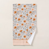 Aquarelle Fleurs d'automne Nom personnalisé Minima (Serviette à main)
