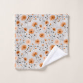 Aquarelle Fleurs d'automne Nom personnalisé Minima (Gant de toilette)