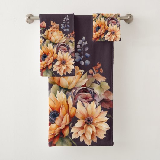 Aquarelle Fleurs de chute-violet (En situation)
