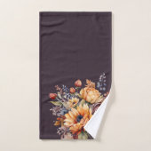 Aquarelle Fleurs de chute-violet (Serviette à main)