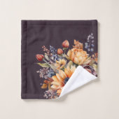 Aquarelle Fleurs de chute-violet (Gant de toilette)