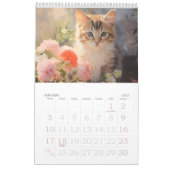 Aquarelle Fleurs de naissance Chats Calendrier 202 (Jan 2027)