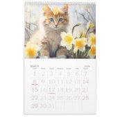 Aquarelle Fleurs de naissance Chats Calendrier 202 (Mar 2026)