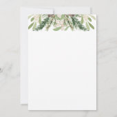 Aquarelle Fleurs de Noël Carte photo de vacances (Dos)