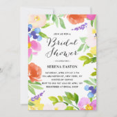 Aquarelle Fleurs de printemps Invitation à la douc (Devant)