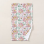 Aquarelle fleurs délicates. (Serviette à main)