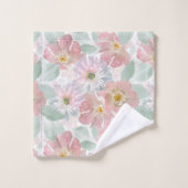 Aquarelle fleurs délicates. (Gant de toilette)