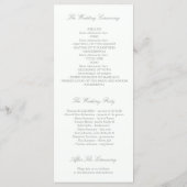 Aquarelle Fleurs Élégants Programmes de Mariage te (Dos)