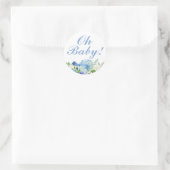 Aquarelle Fleurs Oh Stickers Baby shower (Sac)
