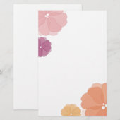 Aquarelle Fleurs papeterie (Devant / Derrière)