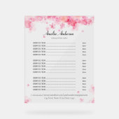 Aquarelle Fleurs Roses Beauté Salon Tarifs (Recto)